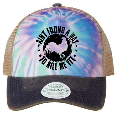 Ain't Found A Way To Kill Me Yet Vintage Rooster Legacy Tie Dye Trucker Hat