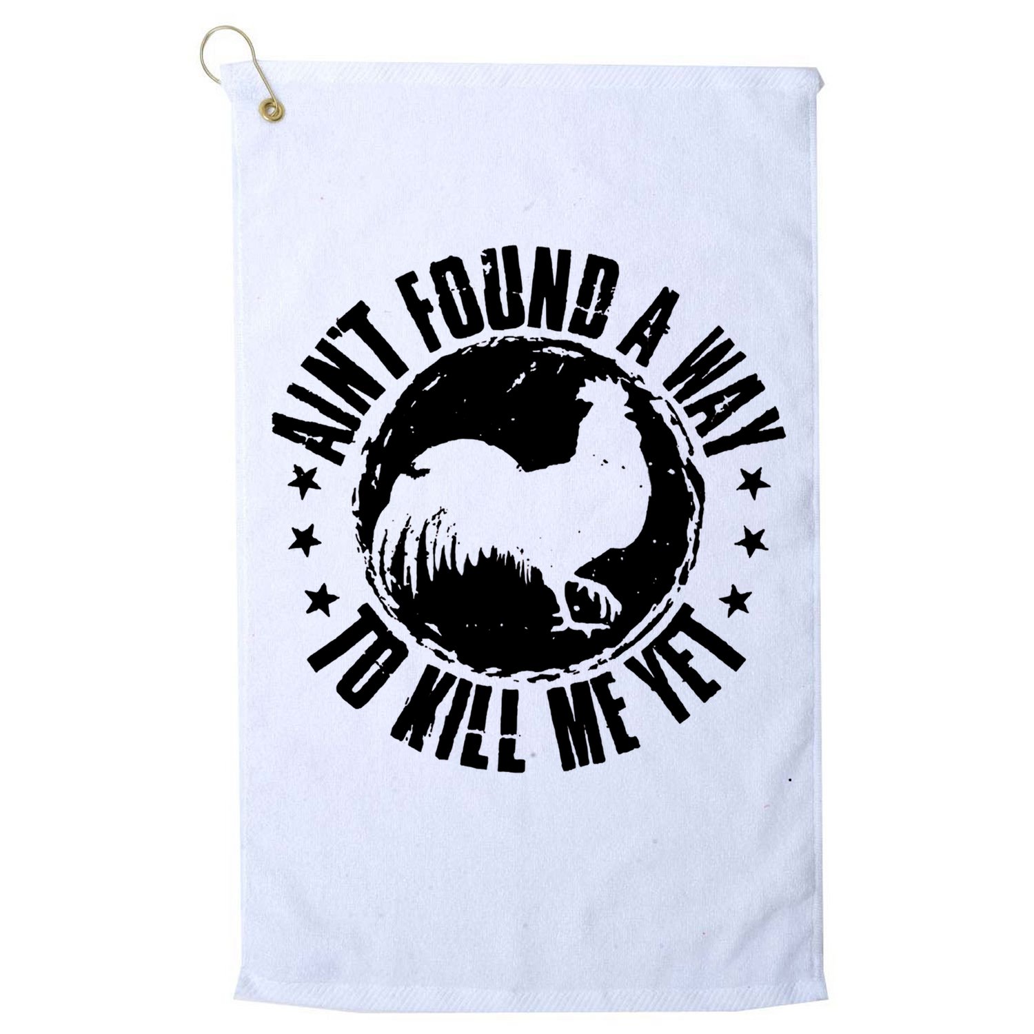 Ain't Found A Way To Kill Me Yet Vintage Rooster Golf Towel
