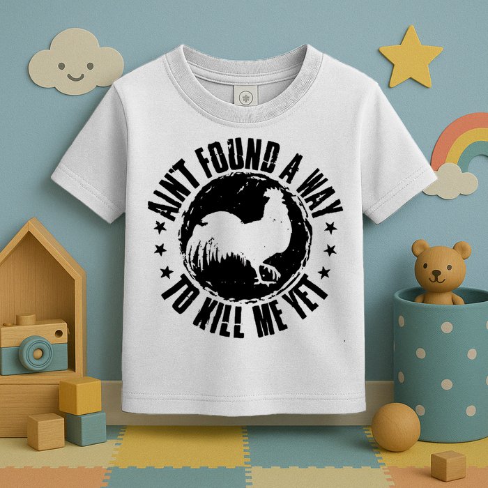 Ain't Found A Way To Kill Me Yet Vintage Rooster Toddler T-Shirt