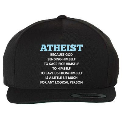 Atheism Funny Atheist Anti Religion Wool Snapback Cap