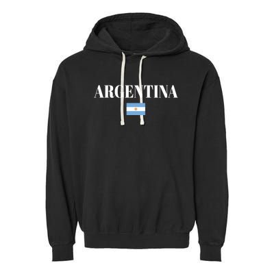 Argentina Flag Argentina Gift Garment-Dyed Fleece Hoodie