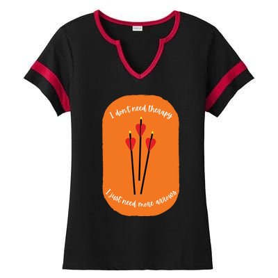 Archery Funny Ladies Halftime Notch Neck Tee