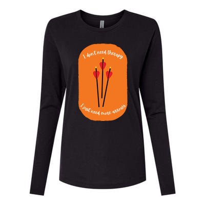 Archery Funny Womens Cotton Relaxed Long Sleeve T-Shirt