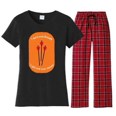 Archery Funny Women's Flannel Pajama Set