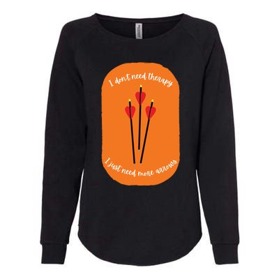 Archery Funny Womens California Wash Sweatshirt