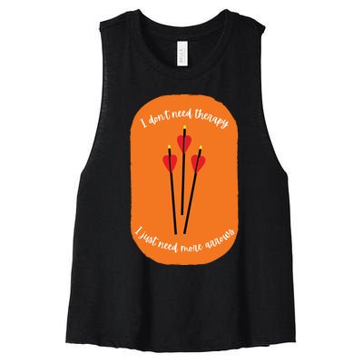 Archery Funny Women's Racerback Cropped Tank