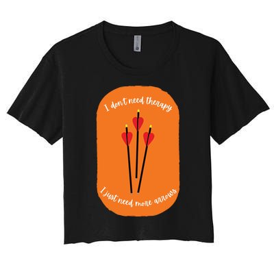 Archery Funny Women's Crop Top Tee