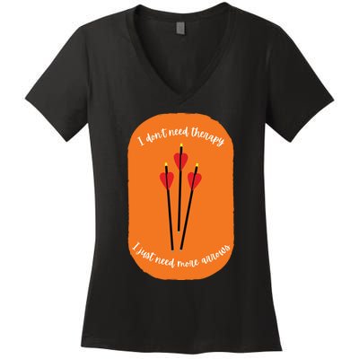 Archery Funny Women's V-Neck T-Shirt