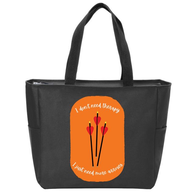 Archery Funny Zip Tote Bag