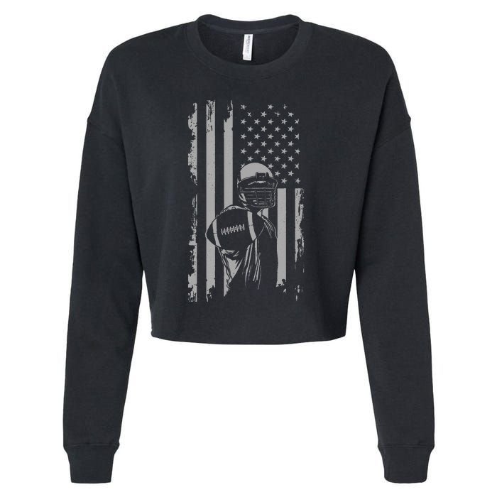 American Football Cropped Pullover Crew