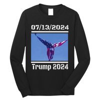 Angel Flag At Trump Rally  Trump 07132024 Miracle Long Sleeve Shirt