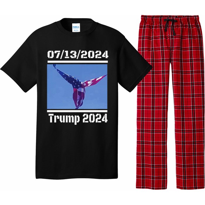 Angel Flag At Trump Rally  Trump 07132024 Miracle Pajama Set