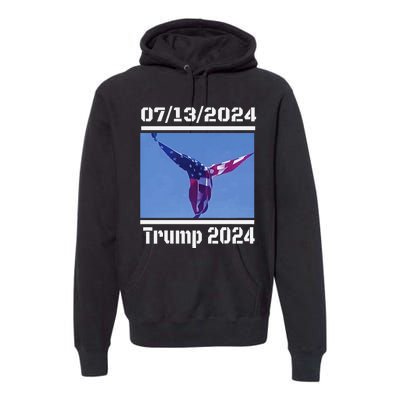 Angel Flag At Trump Rally  Trump 07132024 Miracle Premium Hoodie