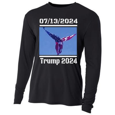 Angel Flag At Trump Rally  Trump 07132024 Miracle Cooling Performance Long Sleeve Crew