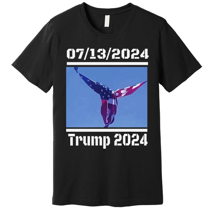 Angel Flag At Trump Rally  Trump 07132024 Miracle Premium T-Shirt