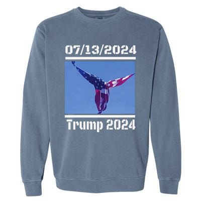 Angel Flag At Trump Rally  Trump 07132024 Miracle Garment-Dyed Sweatshirt