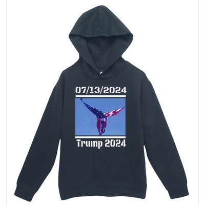 Angel Flag At Trump Rally  Trump 07132024 Miracle Urban Pullover Hoodie