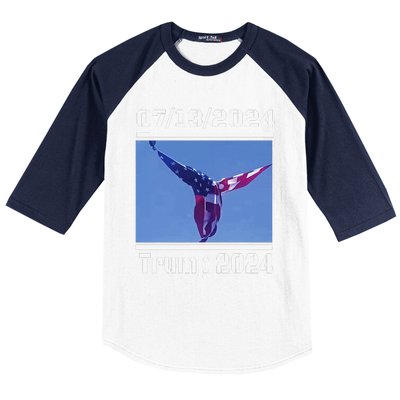 Angel Flag At Trump Rally  Trump 07132024 Miracle Baseball Sleeve Shirt