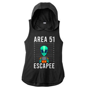 Alien Funny Alien Lover UFO Area 51 Alien Humor Alien Ladies PosiCharge Tri-Blend Wicking Draft Hoodie Tank