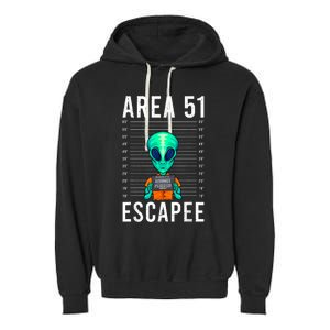 Alien Funny Alien Lover UFO Area 51 Alien Humor Alien Garment-Dyed Fleece Hoodie