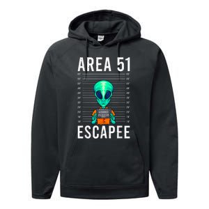 Alien Funny Alien Lover UFO Area 51 Alien Humor Alien Performance Fleece Hoodie