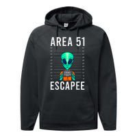 Alien Funny Alien Lover UFO Area 51 Alien Humor Alien Performance Fleece Hoodie