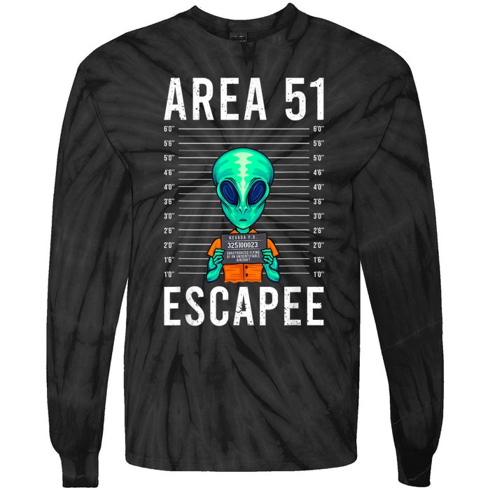 Alien Funny Alien Lover UFO Area 51 Alien Humor Alien Tie-Dye Long Sleeve Shirt