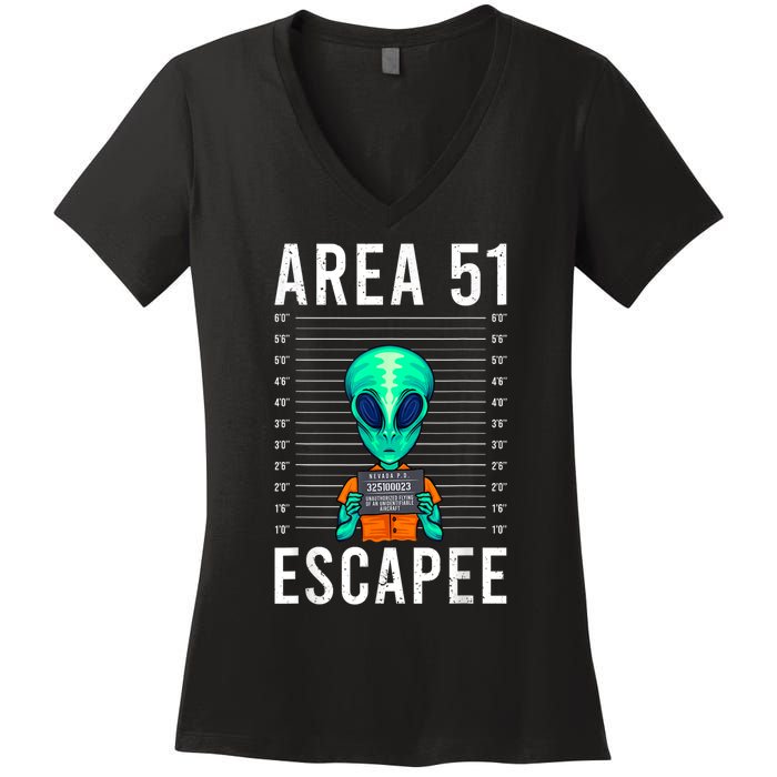 Alien Funny Alien Lover UFO Area 51 Alien Humor Alien Women's V-Neck T-Shirt