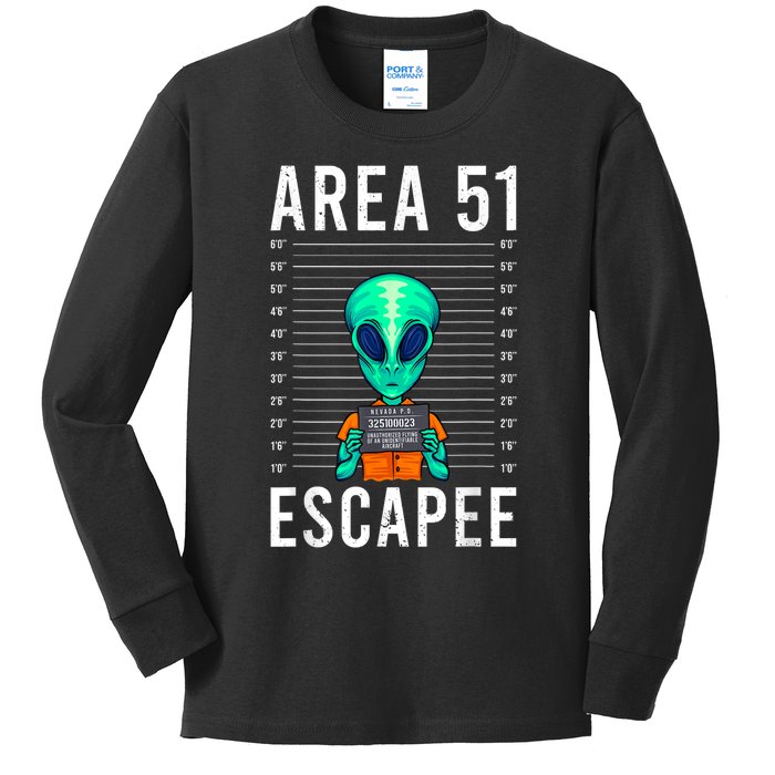 Alien Funny Alien Lover UFO Area 51 Alien Humor Alien Kids Long Sleeve Shirt