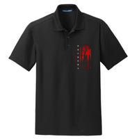 American Flag Archery Dry Zone Grid Polo