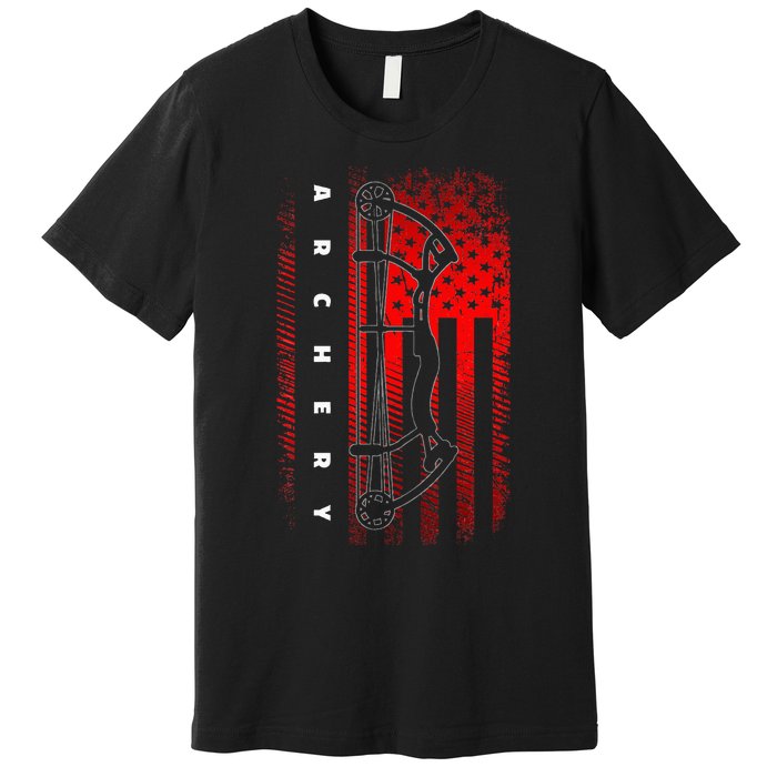 American Flag Archery Premium T-Shirt