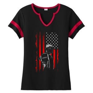 American Football Ladies Halftime Notch Neck Tee