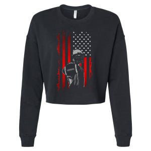 American Football Cropped Pullover Crew