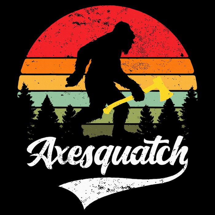 Axesquatch Funny Axe Throwing Retro Axe Thrower Drawstring Bag