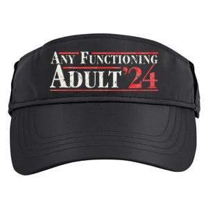 Any Functioning Adult 2024 Funny Retro Election Logo Adult Drive Performance Visor