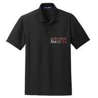 Any Functioning Adult 2024 Funny Retro Election Logo Dry Zone Grid Polo