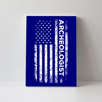 American Flag Archaeologist Funny Archaeology Gift Canvas