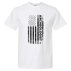 American Flag Archaeologist Funny Archaeology Gift Garment-Dyed Heavyweight T-Shirt