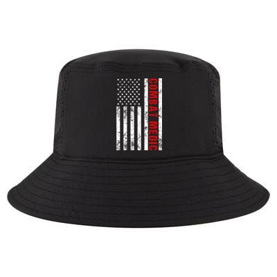 American Flag Army Combat Medic Great Gift Cool Comfort Performance Bucket Hat