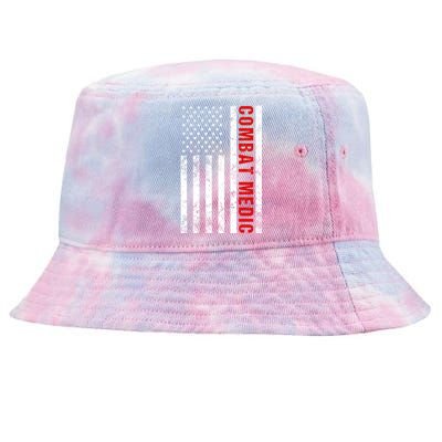 American Flag Army Combat Medic Great Gift Tie-Dyed Bucket Hat