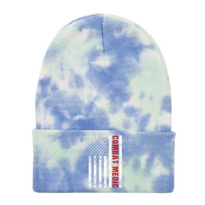 American Flag Army Combat Medic Great Gift Tie Dye 12in Knit Beanie