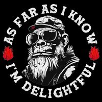 As Far As I Know I'm Delightful Funny Monkey Sayin Daily Commute Backpack