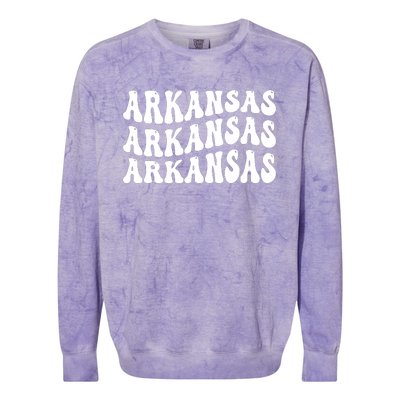 Arkansas Funny Colorblast Crewneck Sweatshirt