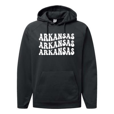 Arkansas Funny Performance Fleece Hoodie