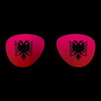 Albania Flag Aviator Sunglasses 16 in Basic Backpack