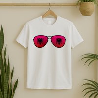 Albania Flag Aviator Sunglasses T-Shirt