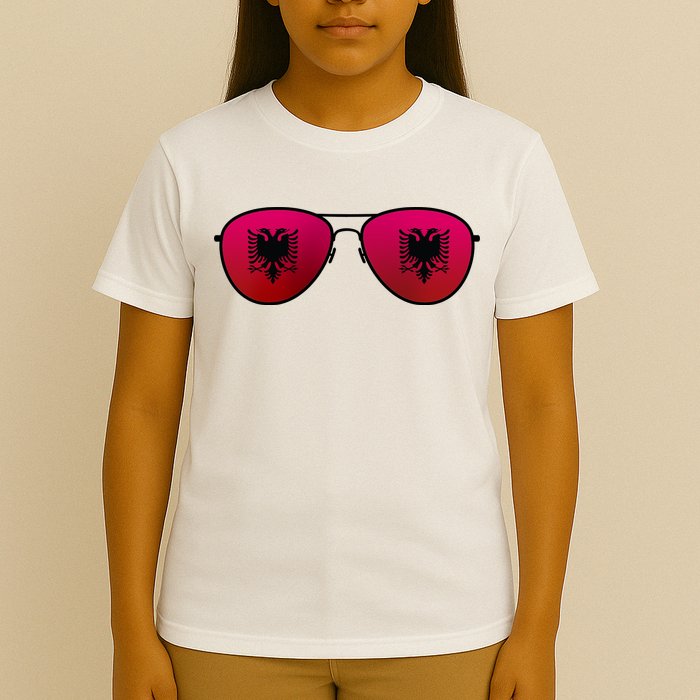 Albania Flag Aviator Sunglasses T-Shirt