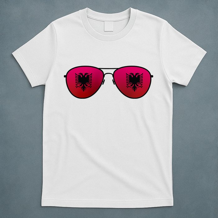 Albania Flag Aviator Sunglasses T-Shirt