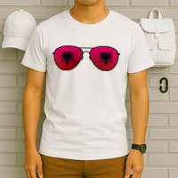 Albania Flag Aviator Sunglasses T-Shirt