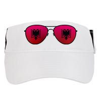 Albania Flag Aviator Sunglasses Adult Drive Performance Visor